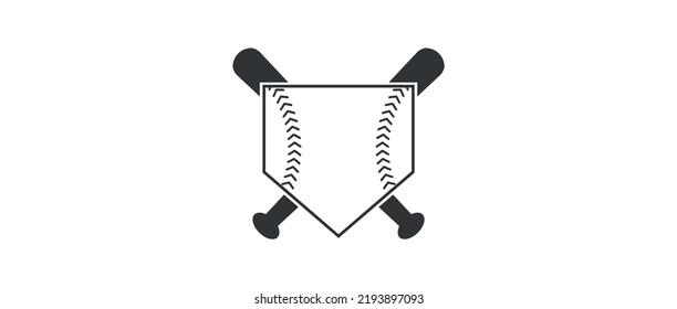 Vektorsymbol der Baseball-Home-Plate. Vorlagendesign für Vektorgrafiken. Silhouette. Spielen. Home Base. Sport. Ligacreme