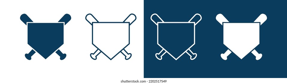 Baseball Home Plate Vector Icon. Vector Template Design. Silhouette. Playing. Home Base. Sport.