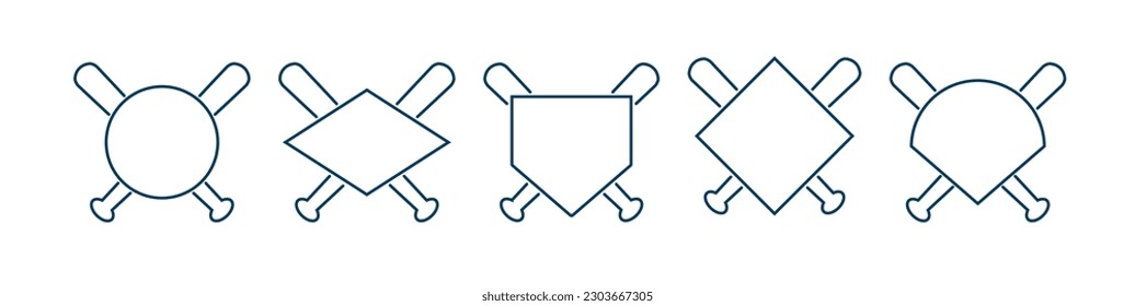 Baseball Home Plate Vector Icon. Vector Template Design. Silhouette. Playing. Home base. Sport. Baseball Diamond