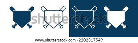 Baseball Home Plate Vector Icon. Vector Template Design. Silhouette. Playing. Home base. Sport.
