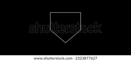 Baseball Home Plate Vector Icon. Vector Template Design. Silhouette. Playing. Home base. Sport. Diamond