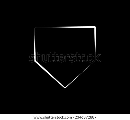 Baseball Home Plate Vector illustration. Silhouette. Playing. Home base.