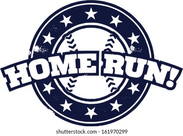 Baseball Home Run Stamp