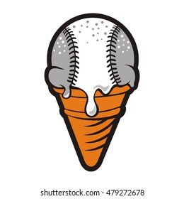 Baseball ice cream