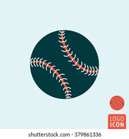 Baseball icon. Baseball ball isolated, minimal design. Vector illustration