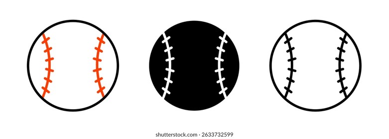 Baseball icon. Baseball ball icon set