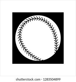 Baseball Icon, Baseball Bat Vector Art Illustration