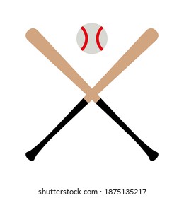baseball icon. baseball bat icon. vector illustration.