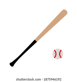 baseball icon. baseball bat icon. vector illustration.