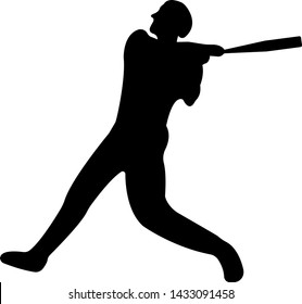 Baseball Icon Black Silhouette Sport Label Stock Vector (Royalty Free ...