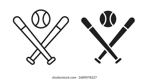 Símbolos de clipart e vetor lineart do ícone de beisebol