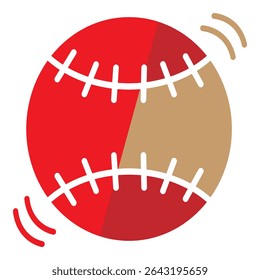 Baseball icon depicting a classic stitched ball used in the sport of baseball.