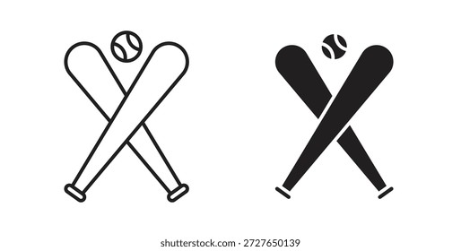 Ícone de beisebol em estilo rabiscar e traçado.