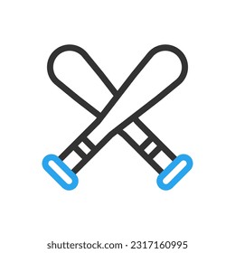 Baseball icon duocolor blue black colour sport illustration vector element and symbol perfect.