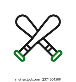 Baseball icon duocolor green black sport illustration vector element and symbol perfect.