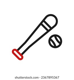 Baseball icon duocolor red black sport illustration vector element and symbol perfect.