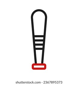 Baseball icon duocolor red black sport illustration vector element and symbol perfect.