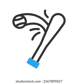 Baseball icon duotone blue black sport illustration vector element and symbol perfect.