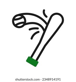 Baseball icon duotone green black colour sport illustration vector element and symbol perfect.