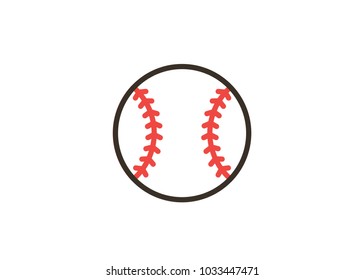 Baseball icon, filled line icon