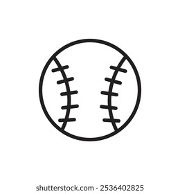 Baseball icon Flat art illustration in outline