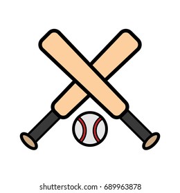baseball icon flat color