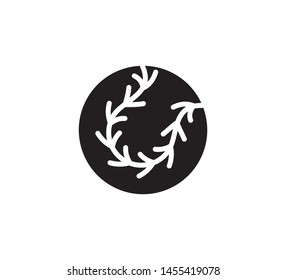 Baseball icon flat style illustration