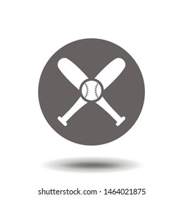 Baseball icon in flat style isolated. For your design, logo. Vector illustration.