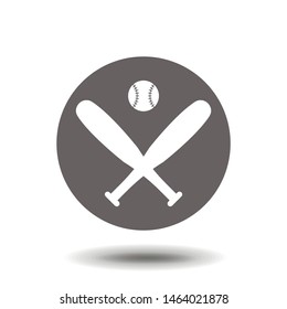Baseball icon in flat style isolated. For your design, logo. Vector illustration.