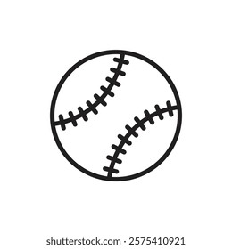 Baseball icon Flat vector set outline