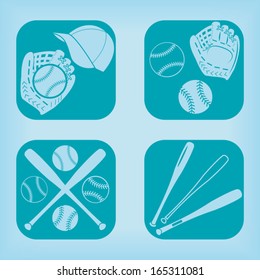 Baseball icon - four variations