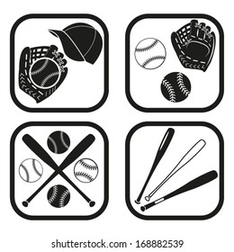 Baseball icon - four variations
