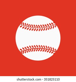 The baseball icon. Game symbol. Flat Vector illustration