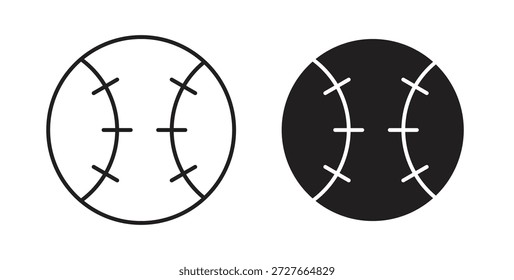 Glifo de icono de béisbol y concepto de símbolo de línea delgada.