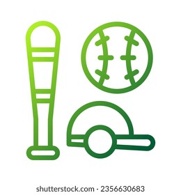 Baseball icon gradient green colour sport illustration vector element and symbol perfect.