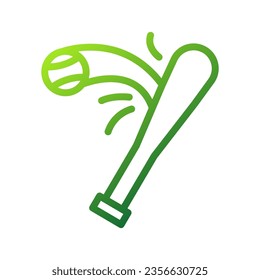 Baseball icon gradient green colour sport illustration vector element and symbol perfect.