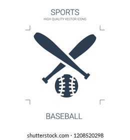 baseball icon. high quality filled baseball icon on white background. from sports collection flat trendy vector baseball symbol. use for web and mobile