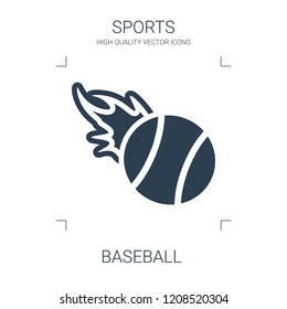 baseball icon. high quality filled baseball icon on white background. from sports collection flat trendy vector baseball symbol. use for web and mobile