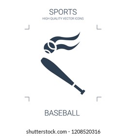 baseball icon. high quality filled baseball icon on white background. from sports collection flat trendy vector baseball symbol. use for web and mobile