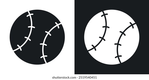 Baseball icon icons in black and white filled style