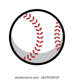Baseball icon illustration (vector, cutout)