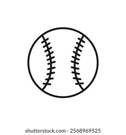 Baseball icon Isolated flat vector in outline