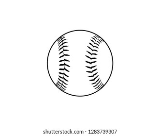 Baseball icon isolated on white background. Vector illustration