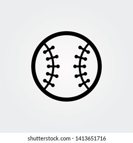 Baseball Icon Isolated on White Background