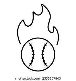 baseball icon isolated on white background, vector illustration.