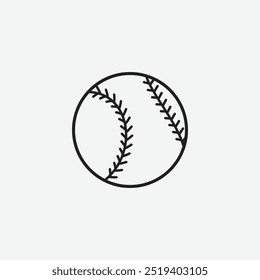 Baseball icon isolated on white background