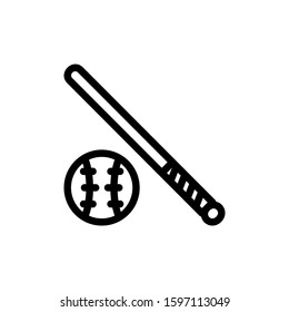 baseball icon isolated sign symbol vector illustration - high quality black style vector icons