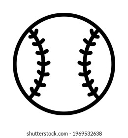 Baseball icon isolated vector illustration. High quality black style vector icon