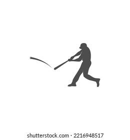Baseball icon logo design illustration vector