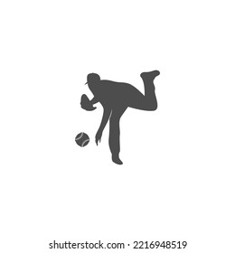 Baseball icon logo design illustration vector